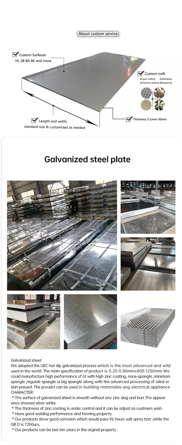 ASTM 6mm SUS 304 316 316L 2205 2507 Duplex Stainless Steel Plate Sheet Price Per Kg